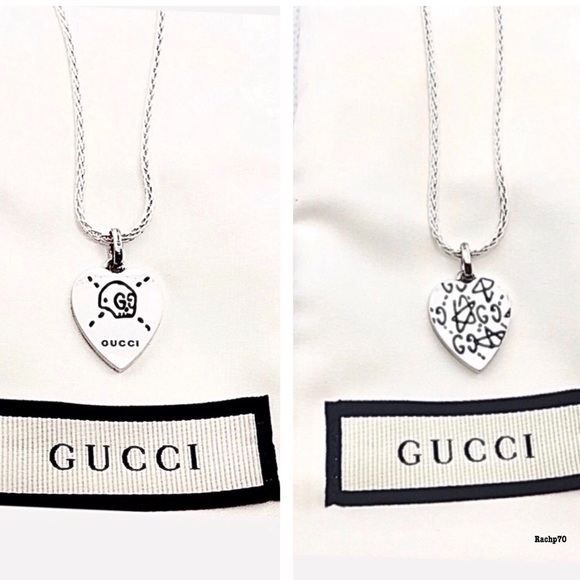 Gucci Other - New Gucci Ghost Heart Charm + Free 20" Chain